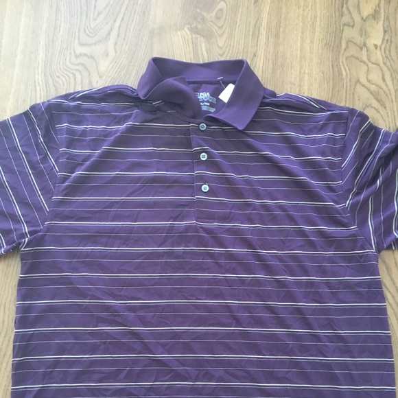 Men’s XL pga tour polo shirt, purple striped - Picture 1 of 3
